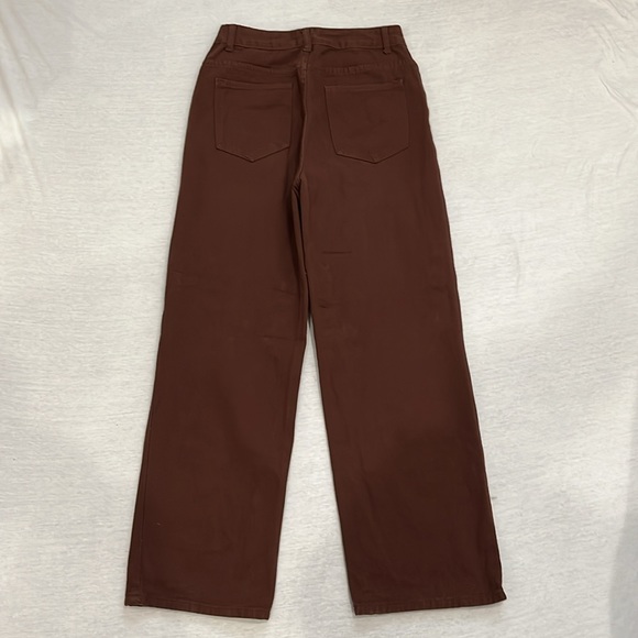 NWOT SHEIN High Waist, Wide Leg, Loose Fitting, brown, Jeans, size S - Picture 10 of 15